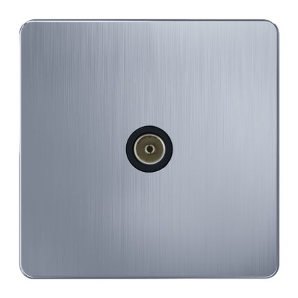 AC432 - Tv Socket - Metal Series: Chrome