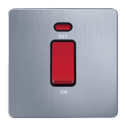AC327 - 45A DP Switch(3X3) - Metal Series: Chrome