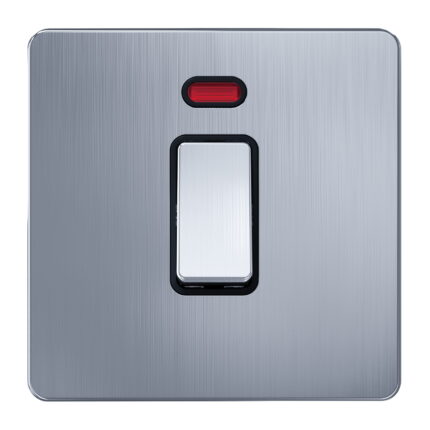 AC324 - 20A DP Switch - Metal Series: Chrome