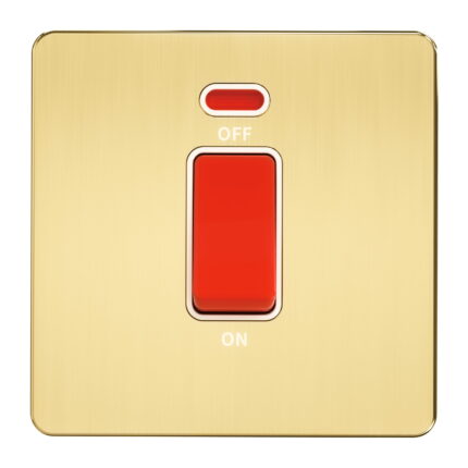A327 - 45A Dp Switch (3X3) -Metal Series: Gold