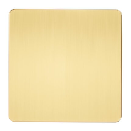 A401 - 1 Gang Blank Plate -Metal Series: Gold