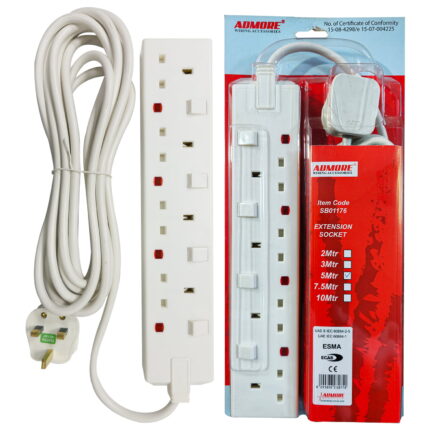 SB01176 | Admore 4 Gang 13A 5 Meters Switched Socket Extension