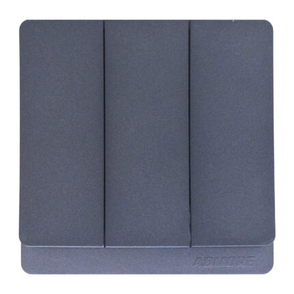 P-S006 - 3 Gang 2 Way Switch - PC Classic Range: Grey