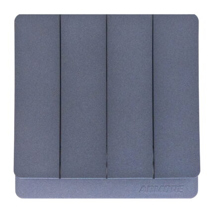 P-S313 - 4 Gang 1 Way Switch (3X3) - PC Classic Range: Grey