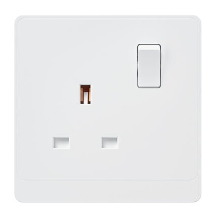 P-W405 - 13A 1 Gang Switch Socket -PC Classic Range: White