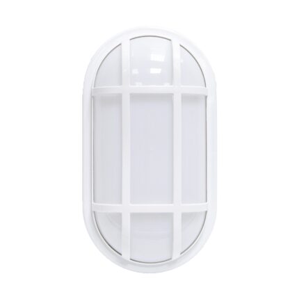 R-12WGW - Roska 12W LED Bulkhead Wall Light with White Grill
