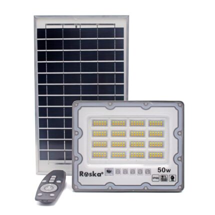 R-50SFL-N - Roska 50W Solar LED Flood Light (3 in 1, 3000k, 4000k, 6500k)
