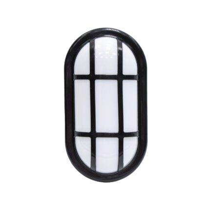 R-12WGB - Roska 12W LED Bulkhead Wall Light with Black Grill