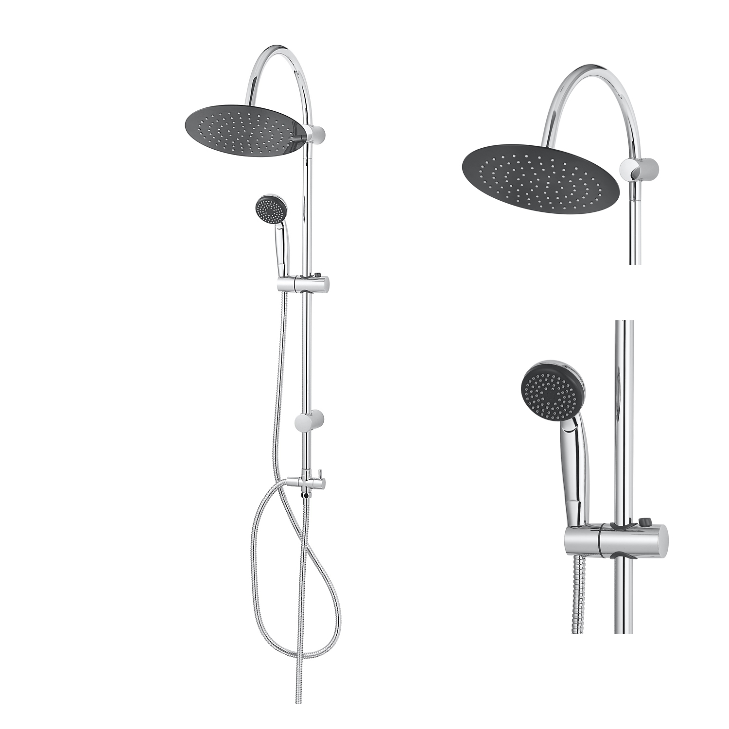SK-09 – Shower Column With 8″ Rain Shower Head & Hand Shower