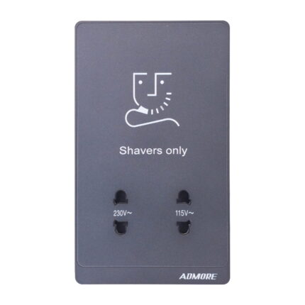 P-S058 - Shaver Socket - PC Classic Range: Grey