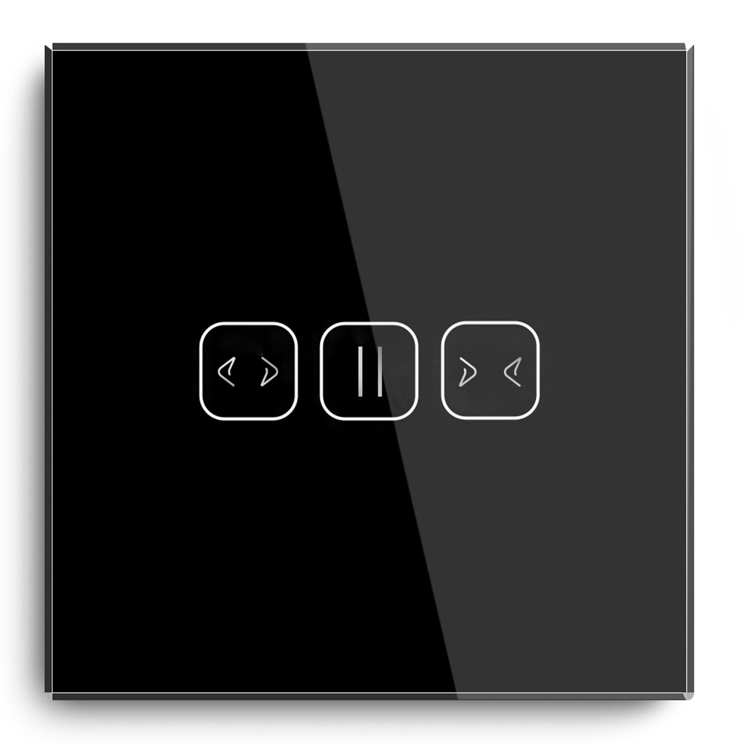 SSW-D10Z-B – Admore 1 Gang Black Zigbee Curtains Smart Touch Switch (Left & Right )