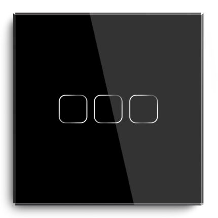 SSW-003Z-B - Admore 3 Gang Black Zigbee Smart Touch Switch