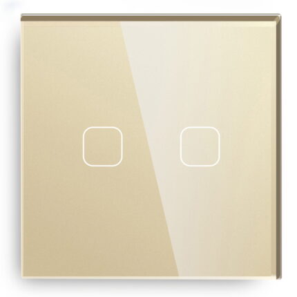 SSW-002Z-G - Admore 2 Gang Gold Zigbee Smart Touch Switch