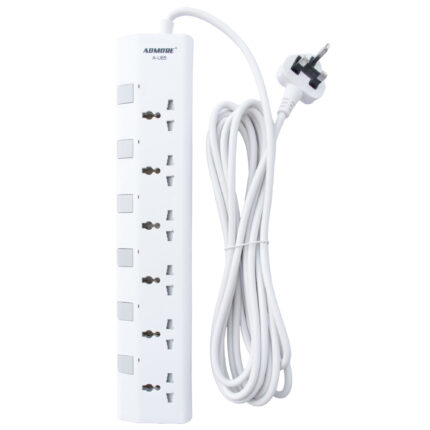 A-E55 | Admore 5 Gang 13A Switched Socket Extensions (5 Meters)