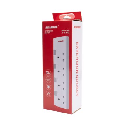 A-E410 | Admore 4 Gang 13A Switched Socket Extensions (10 Meters)