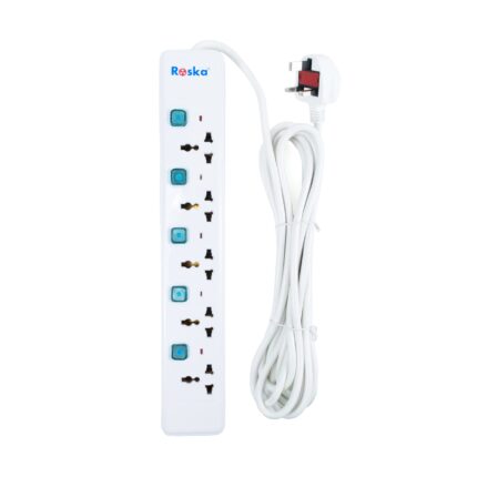 REU-5 | Roska 5 Gang 13A Universal Switched Socket Extensions (5 Meters)