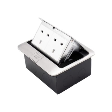 APU13-2 - Admore 2 Gang 13A Socket Chrome Popup Socket