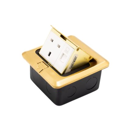APU13D-G - Admore 1 Gang 13A Socket with Data Port (Gold) Popup Socket