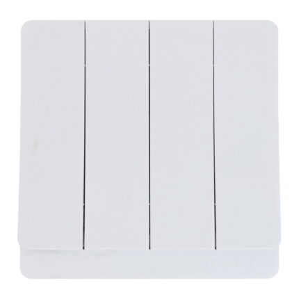 P-W313 - 4 Gang 1 Way Switch (3X3) -PC Classic Range: White