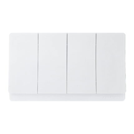 P-W007 - 4 Gang 1 Way Switch (3X6) -PC Classic Range: White